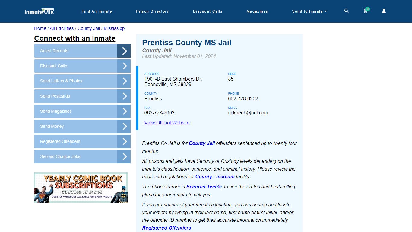 Prentiss County MS Jail - Inmate Locator